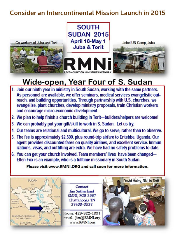 Consider an Intercontinental Mission Launch in 2015 - S.Sudan or 