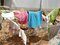 Clothes Drying On Concertina Wire