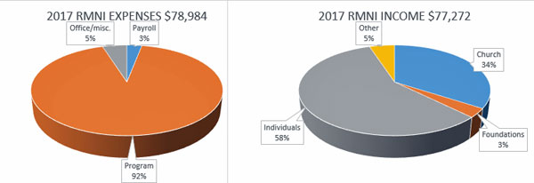 2017 Expenses and Income Graphs