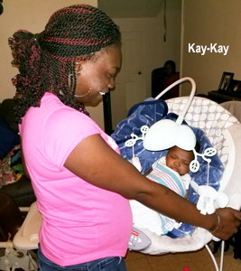 Kay-Kay with Baby Boy Quavion