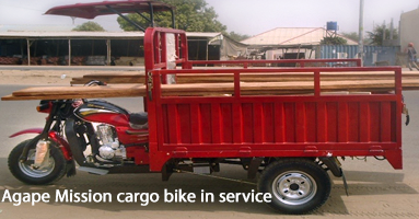 Agape Mission cargo bike in service