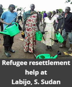 Refugee resettlement help at Labijo, S. Sudan